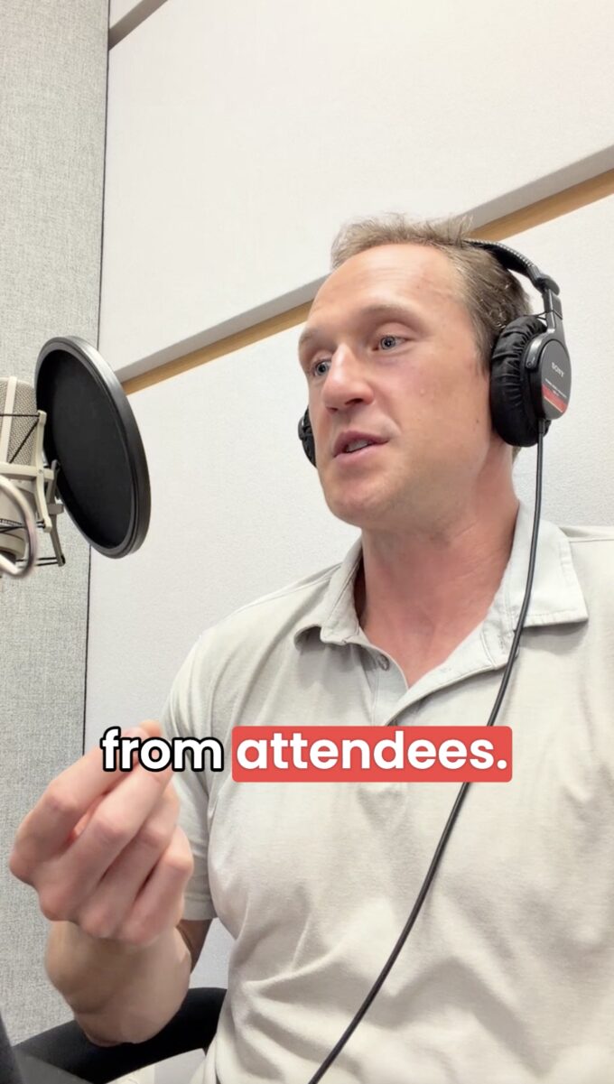 Jeremy Utley recording the audiobook in a studio
